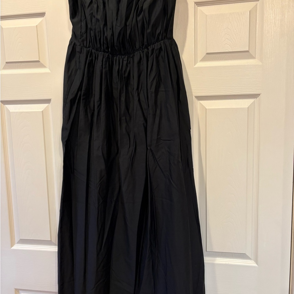 NWT Banana Republic Black Maxi Dress with Gathered Waist